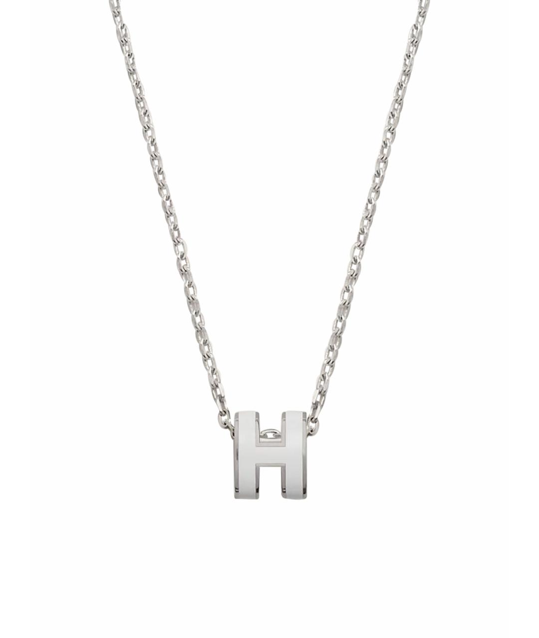 HERMES Белая металлическая подвеска, фото 1