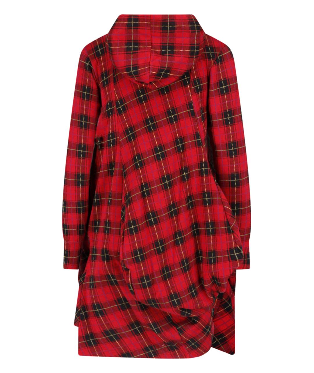 COMME DES GARÇONS Красное хлопковое повседневное платье, фото 2