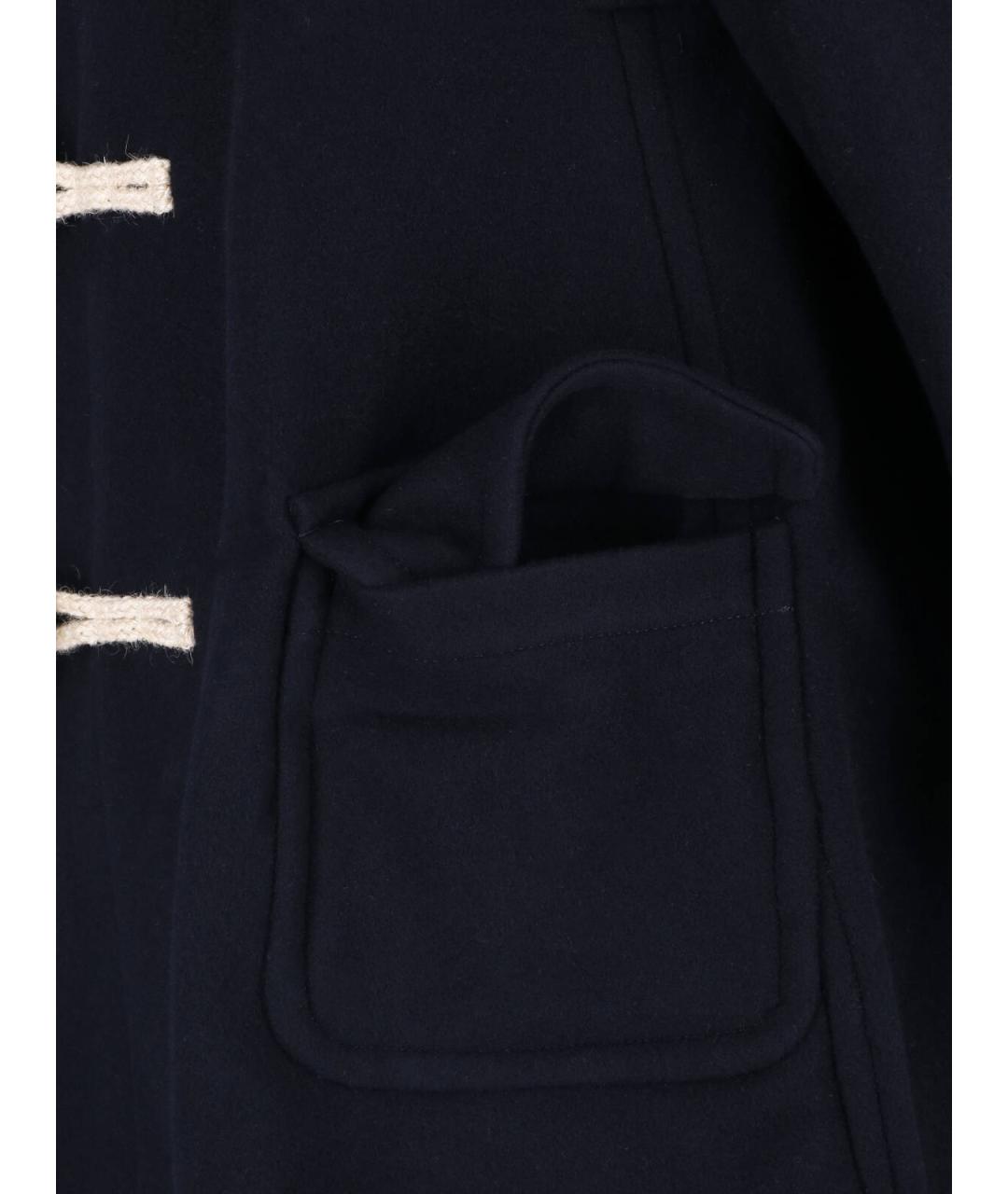 COMME DES GARÇONS Синее шерстяное пальто, фото 3