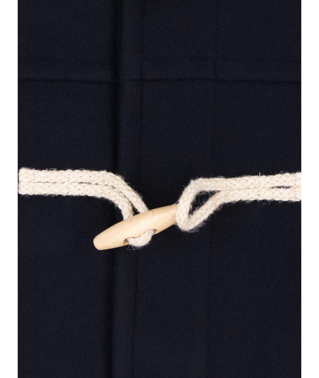 COMME DES GARÇONS Синее шерстяное пальто, фото 4