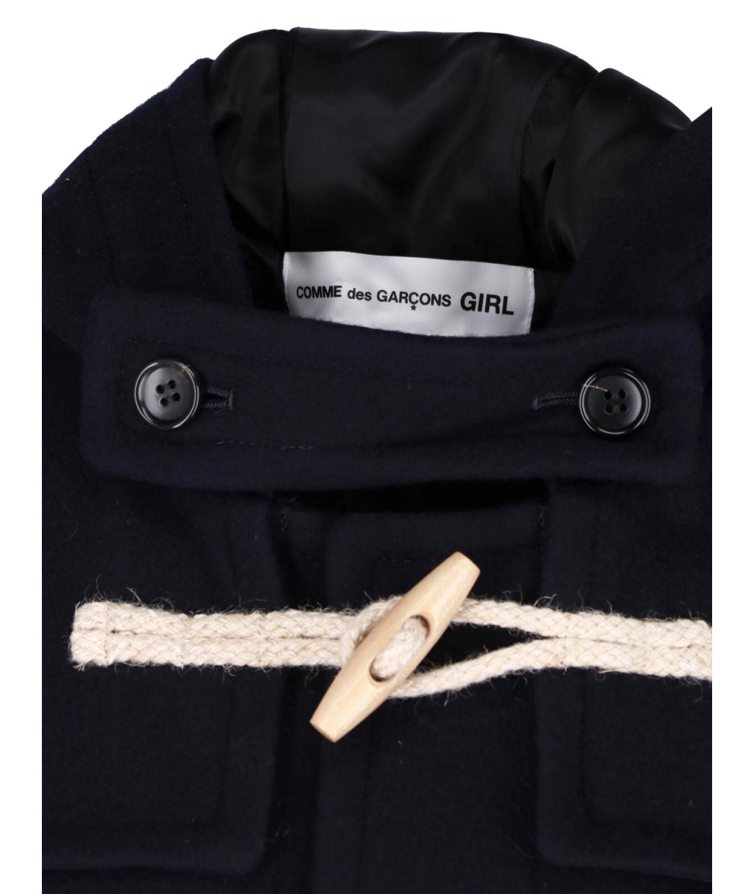 COMME DES GARÇONS Синее шерстяное пальто, фото 5