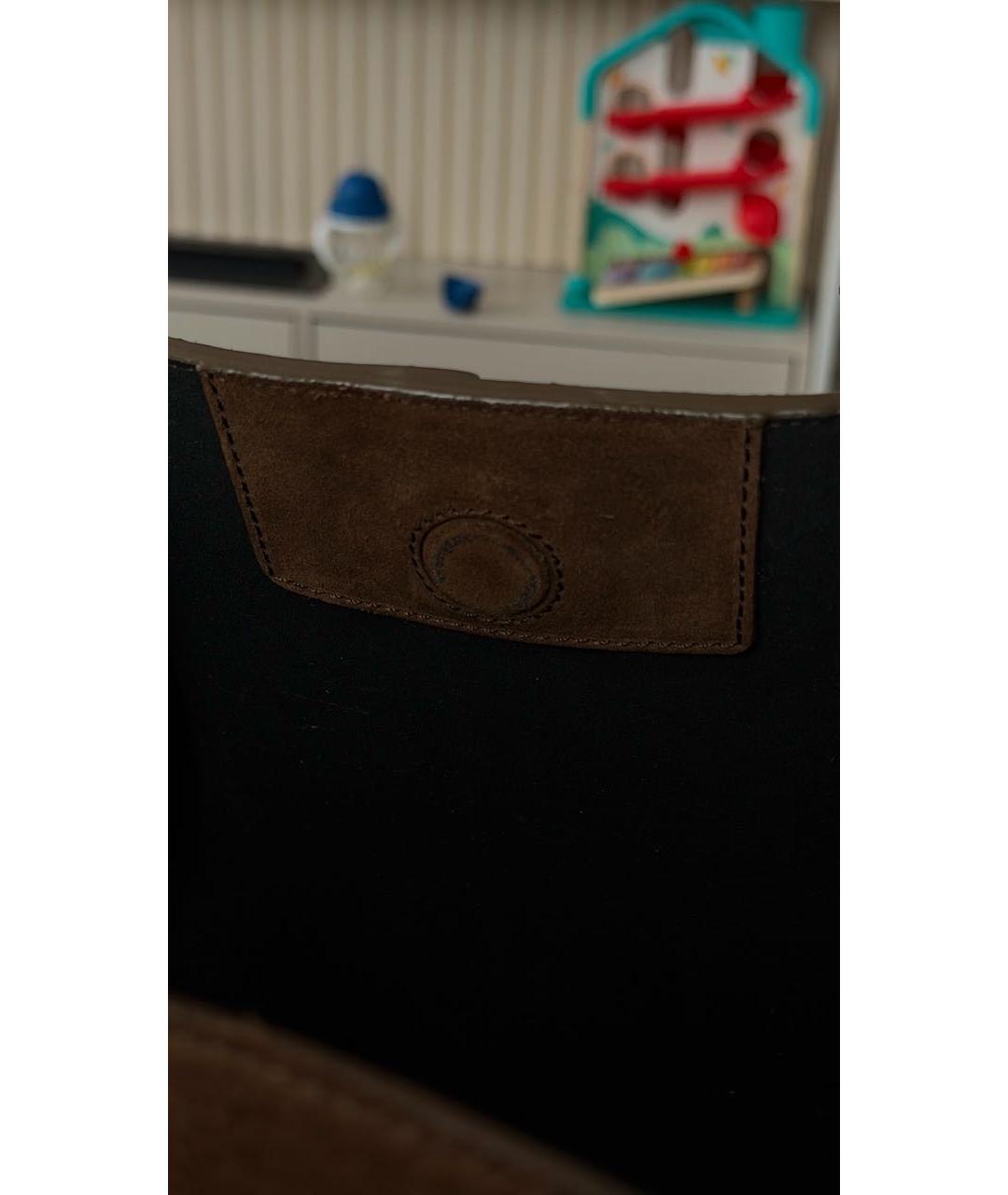 YUZEFI Коричневая замшевая сумка тоут, фото 4