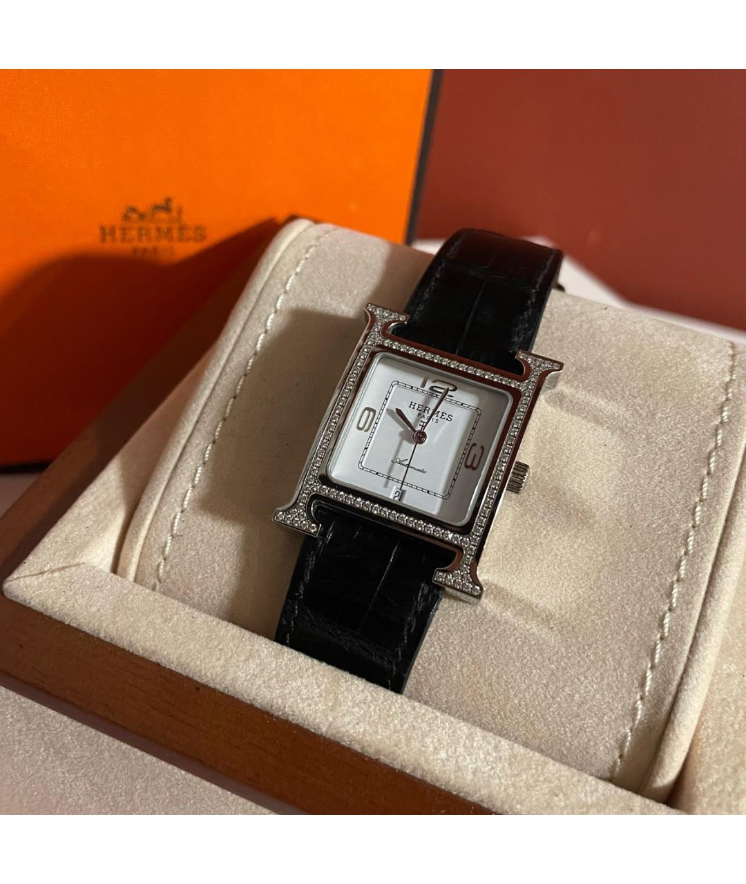 HERMES Белые часы из белого золота, фото 3