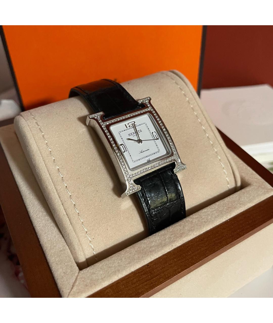 HERMES Белые часы из белого золота, фото 2