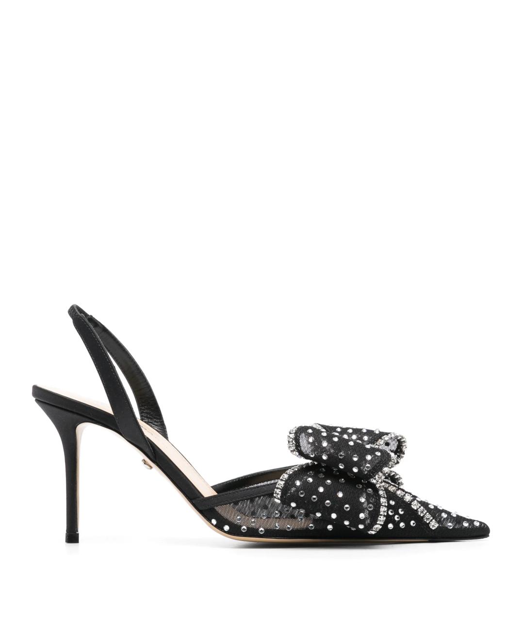 MACH&MACH Черные текстильные босоножки, фото 1