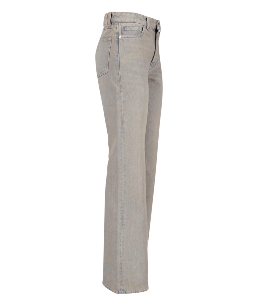 OUR LEGACY Голубые хлопковые прямые джинсы, фото 3