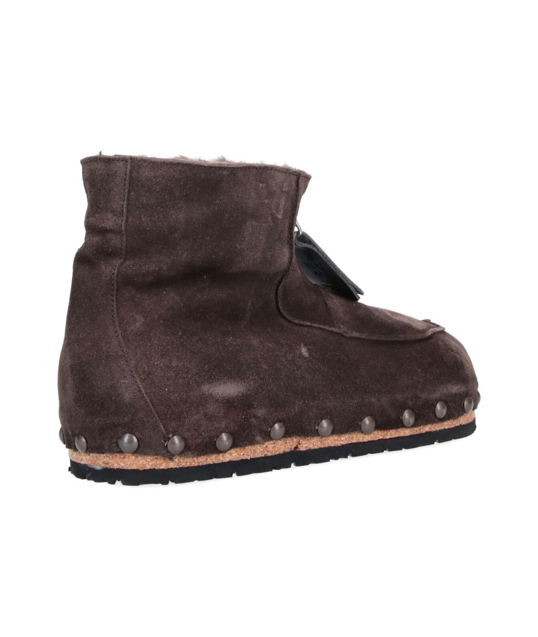 MAGLIANO Коричневые замшевые низкие ботинки, фото 4