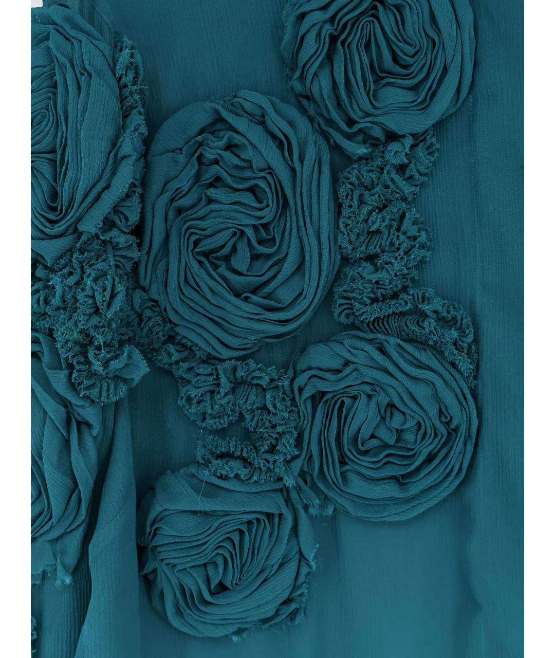 DRIES VAN NOTEN Бирюзовая вискозная рубашка, фото 3