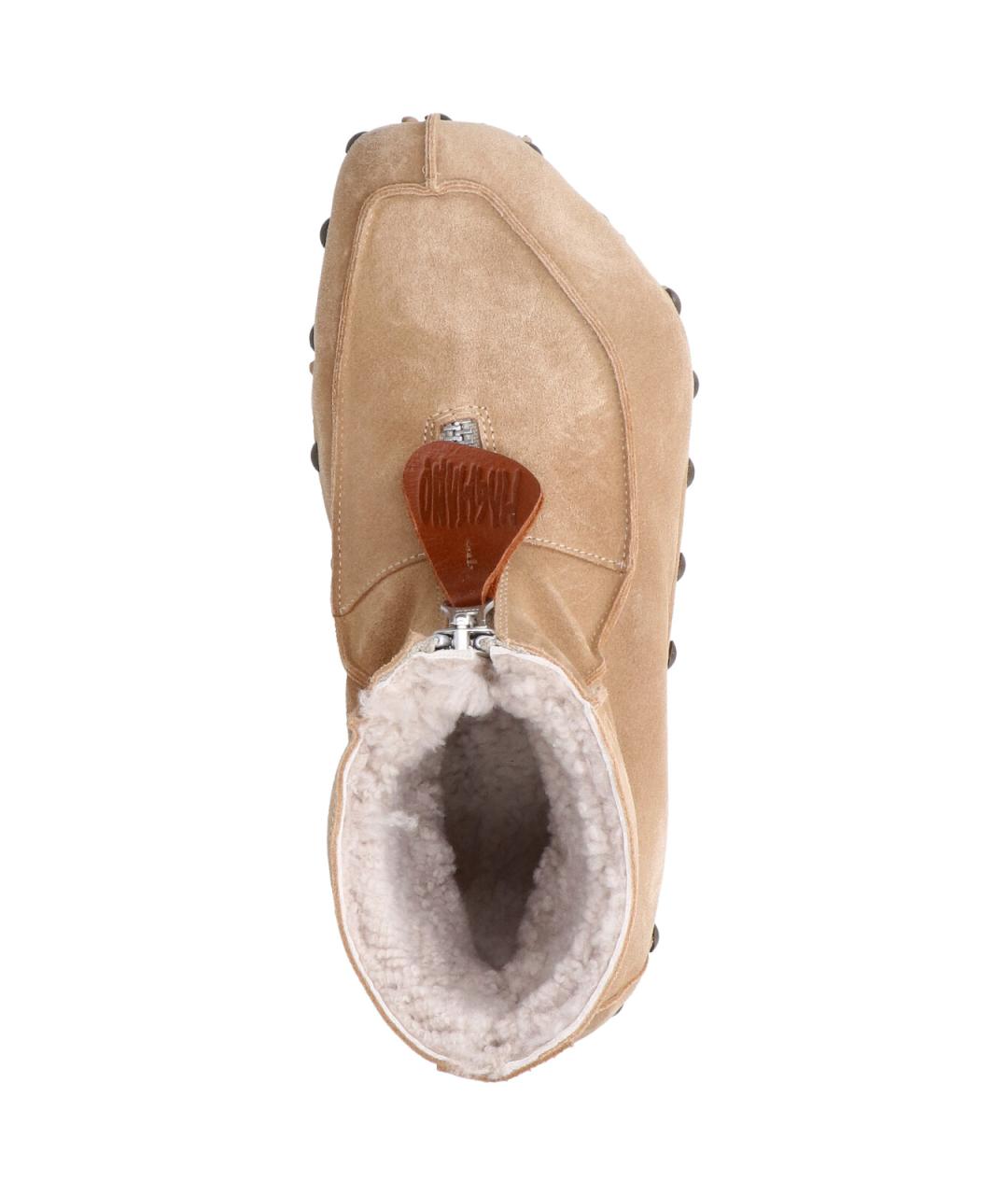 MAGLIANO Бежевые замшевые низкие ботинки, фото 5