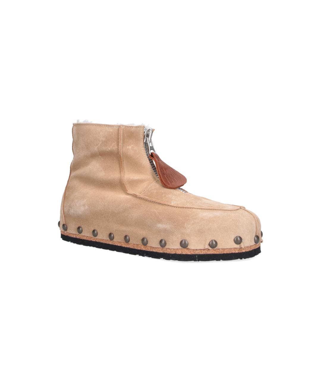 MAGLIANO Бежевые замшевые низкие ботинки, фото 2