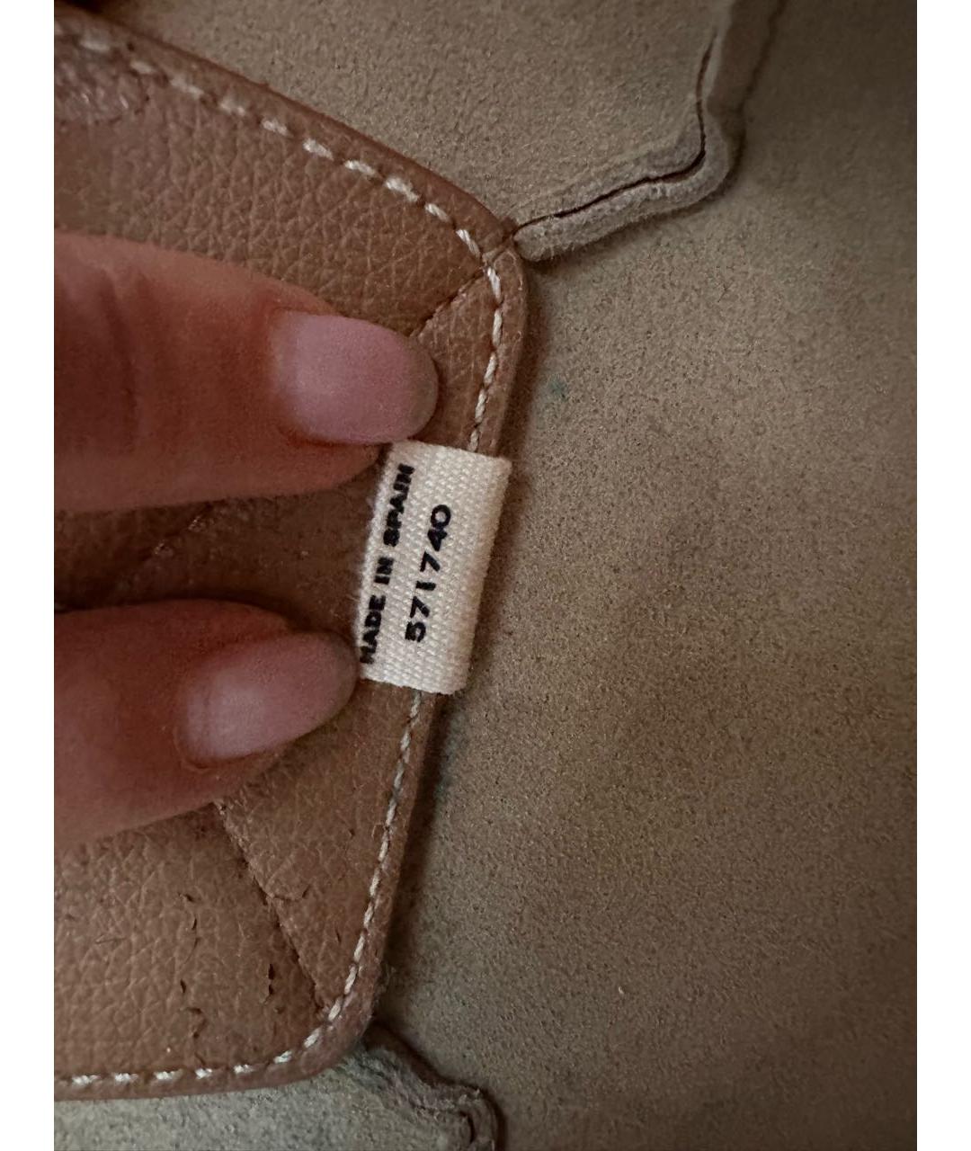 POLENE Коричневая кожаная сумка тоут, фото 6