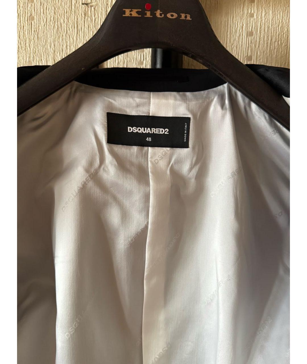 DSQUARED2 Черный шелковый пиджак, фото 3