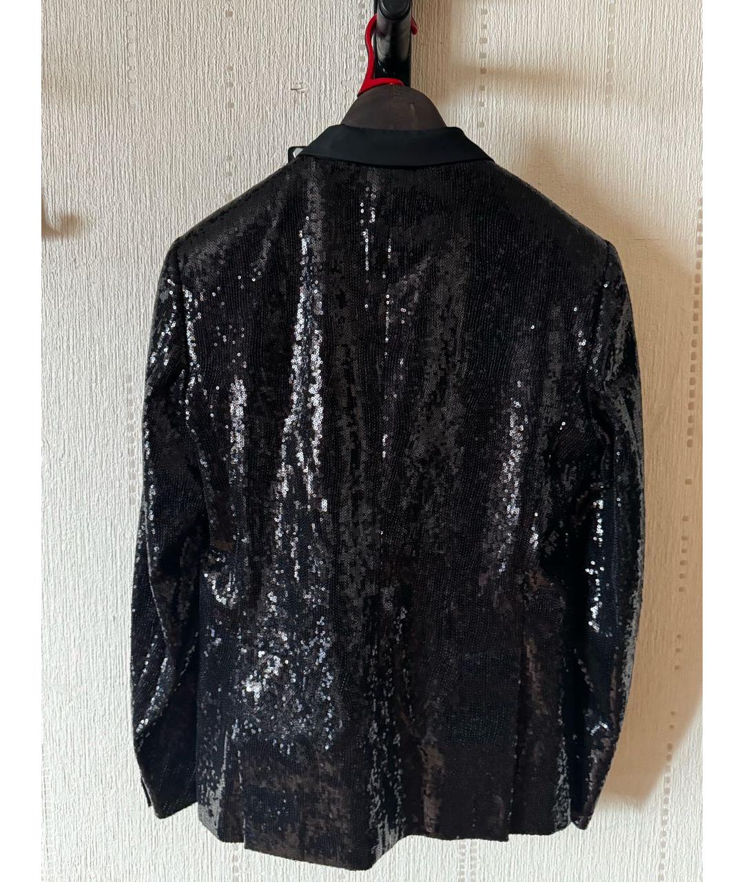 DSQUARED2 Черный шелковый пиджак, фото 2