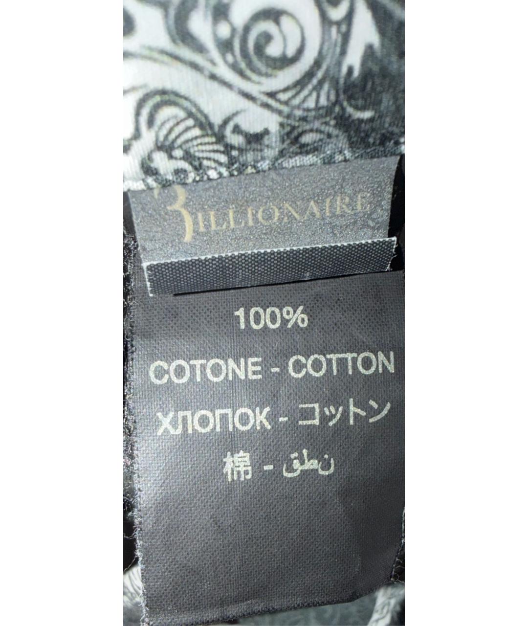 BILLIONAIRE Антрацитовая хлопковая кэжуал рубашка, фото 5