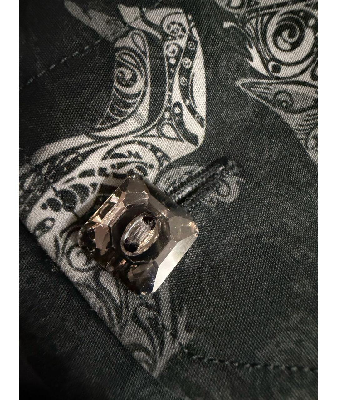 BILLIONAIRE Антрацитовая хлопковая кэжуал рубашка, фото 4