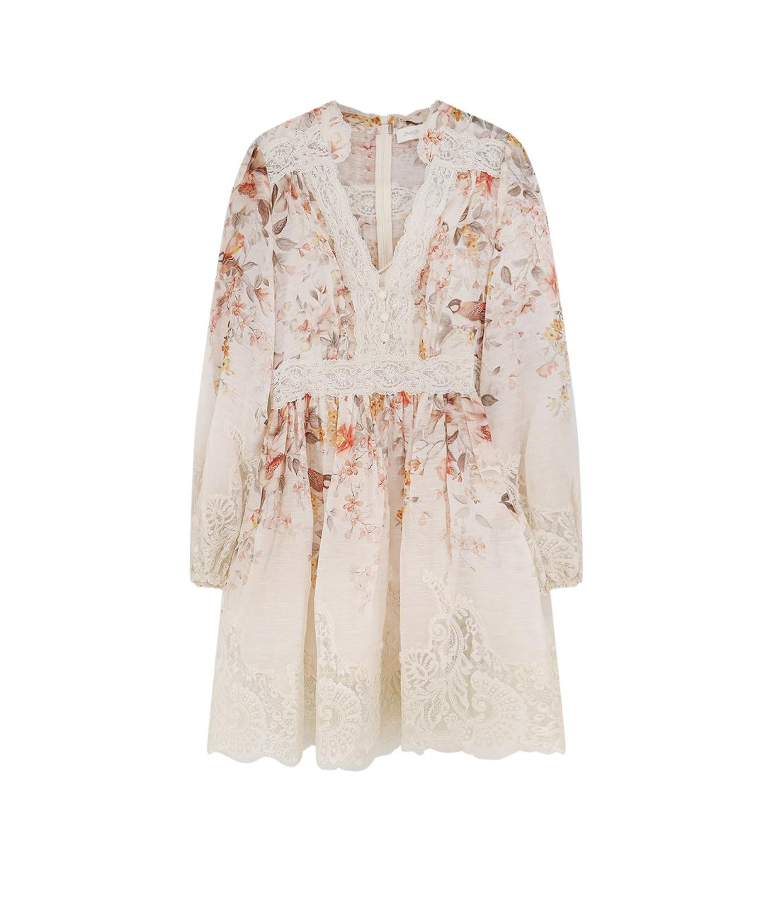 ZIMMERMANN Мульти льняное повседневное платье, фото 1