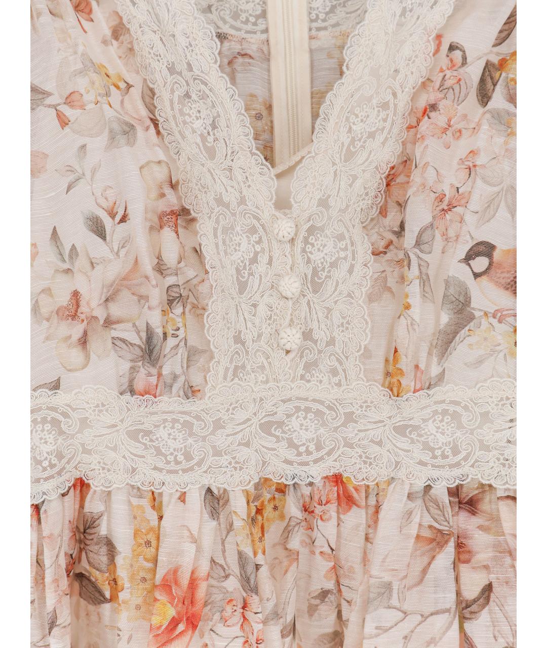 ZIMMERMANN Мульти льняное повседневное платье, фото 3