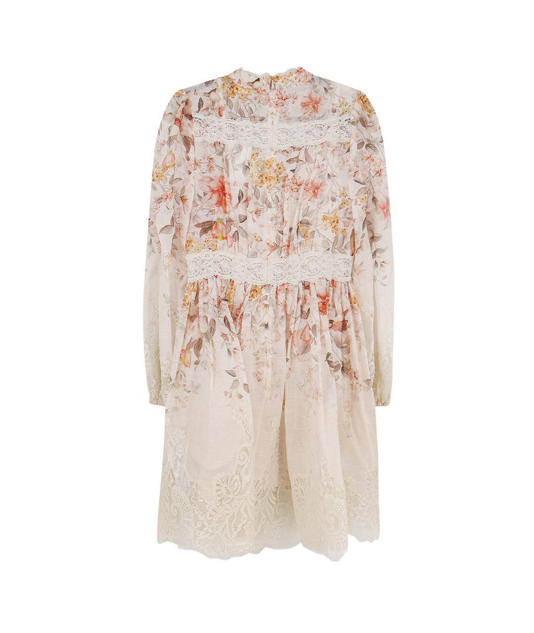 ZIMMERMANN Мульти льняное повседневное платье, фото 2