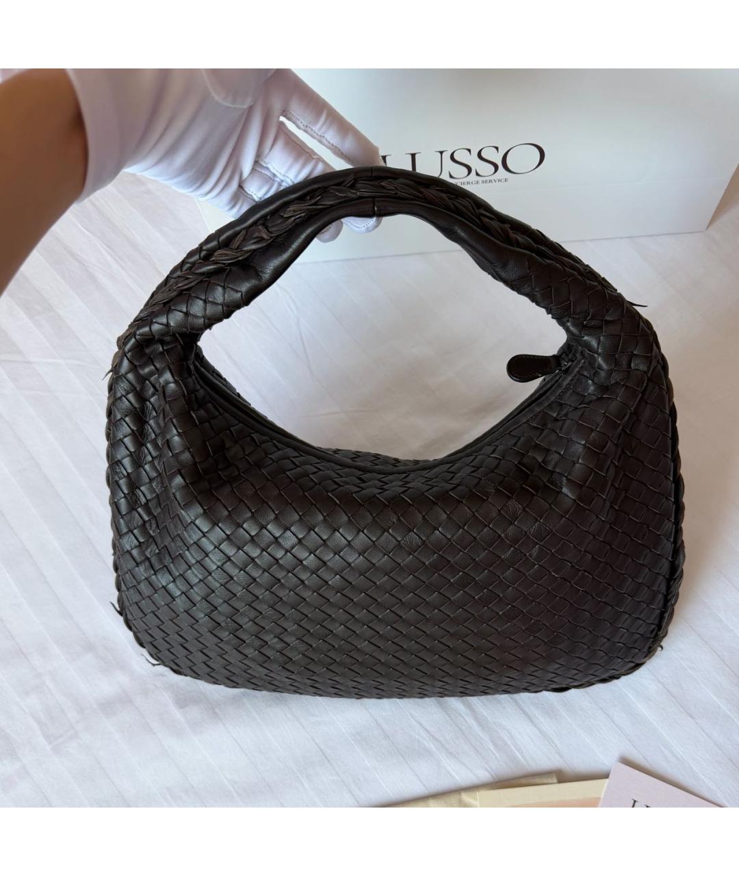 BOTTEGA VENETA Коричневая кожаная сумка тоут, фото 2