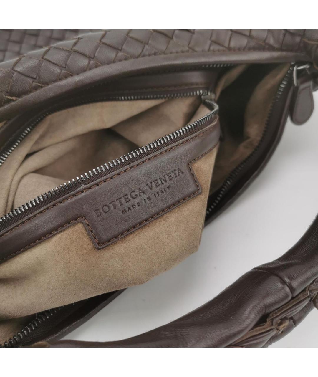 BOTTEGA VENETA Коричневая кожаная сумка тоут, фото 8
