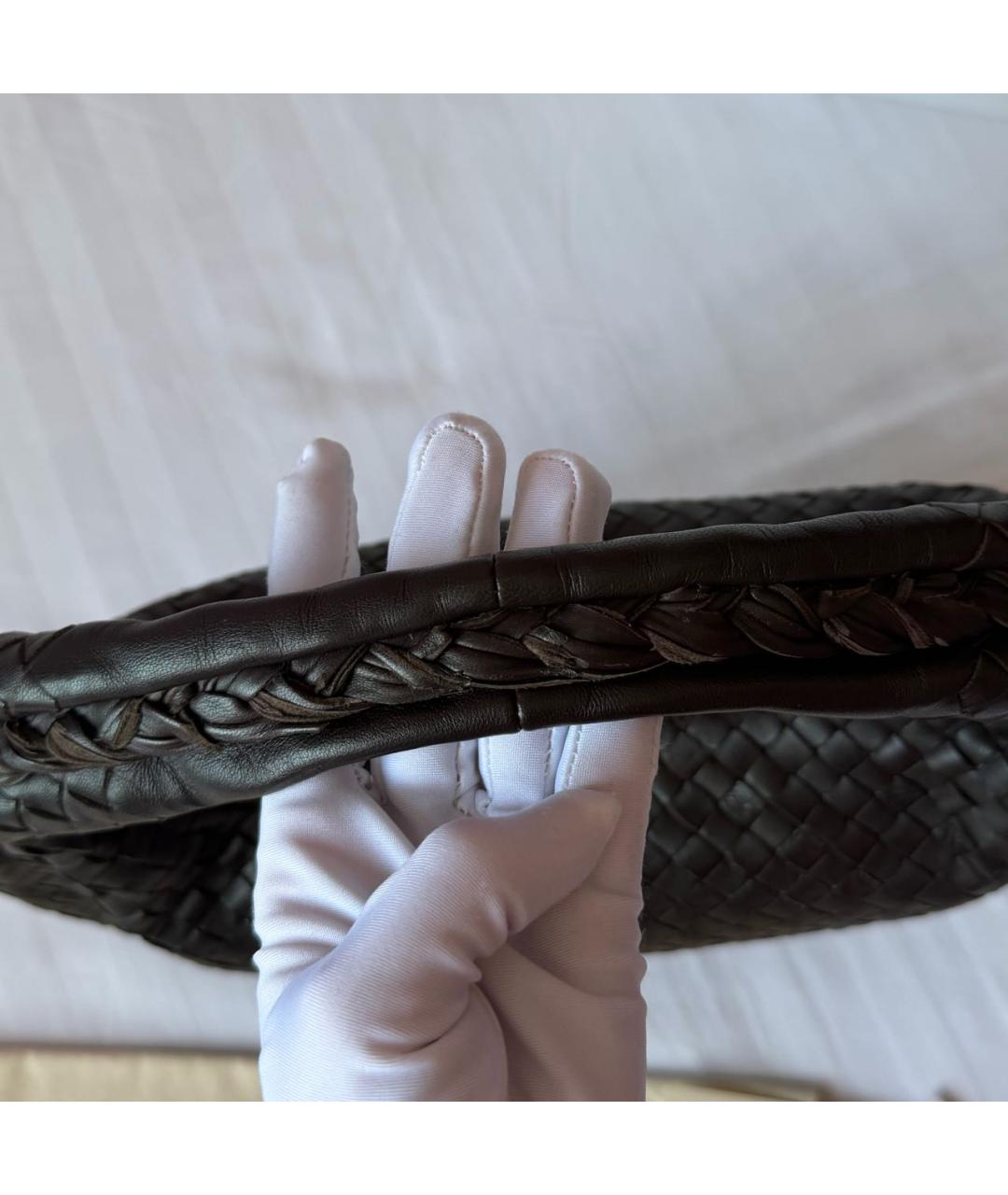 BOTTEGA VENETA Коричневая кожаная сумка тоут, фото 6