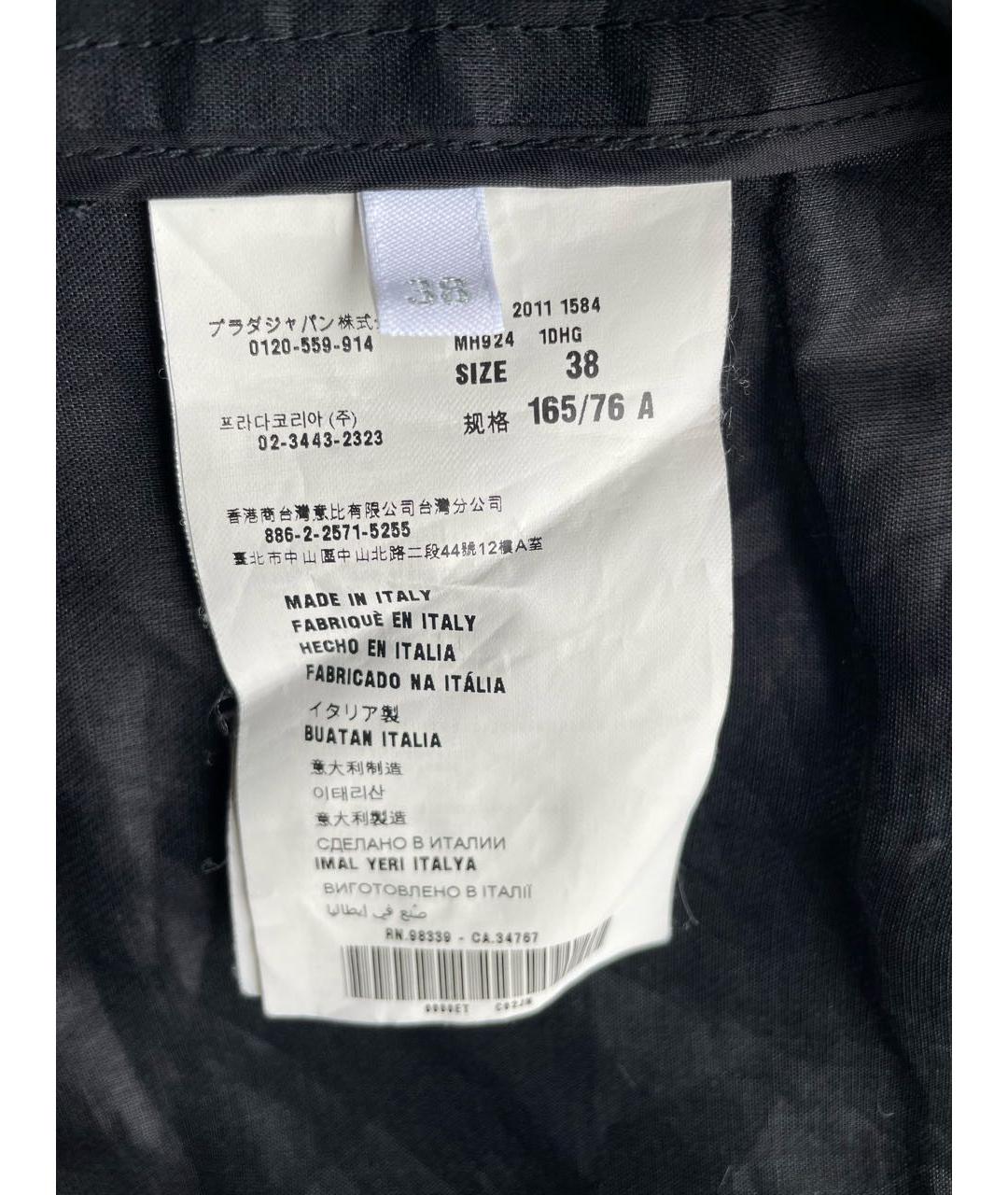 MIU MIU Антрацитовый шелковый жакет/пиджак, фото 5