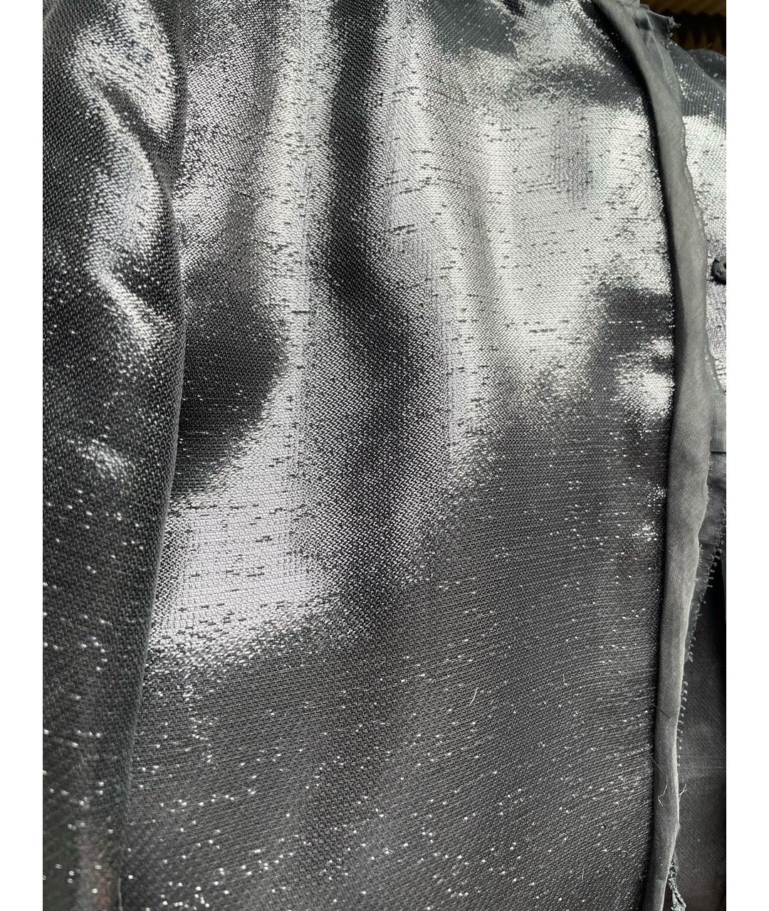 MIU MIU Антрацитовый шелковый жакет/пиджак, фото 4