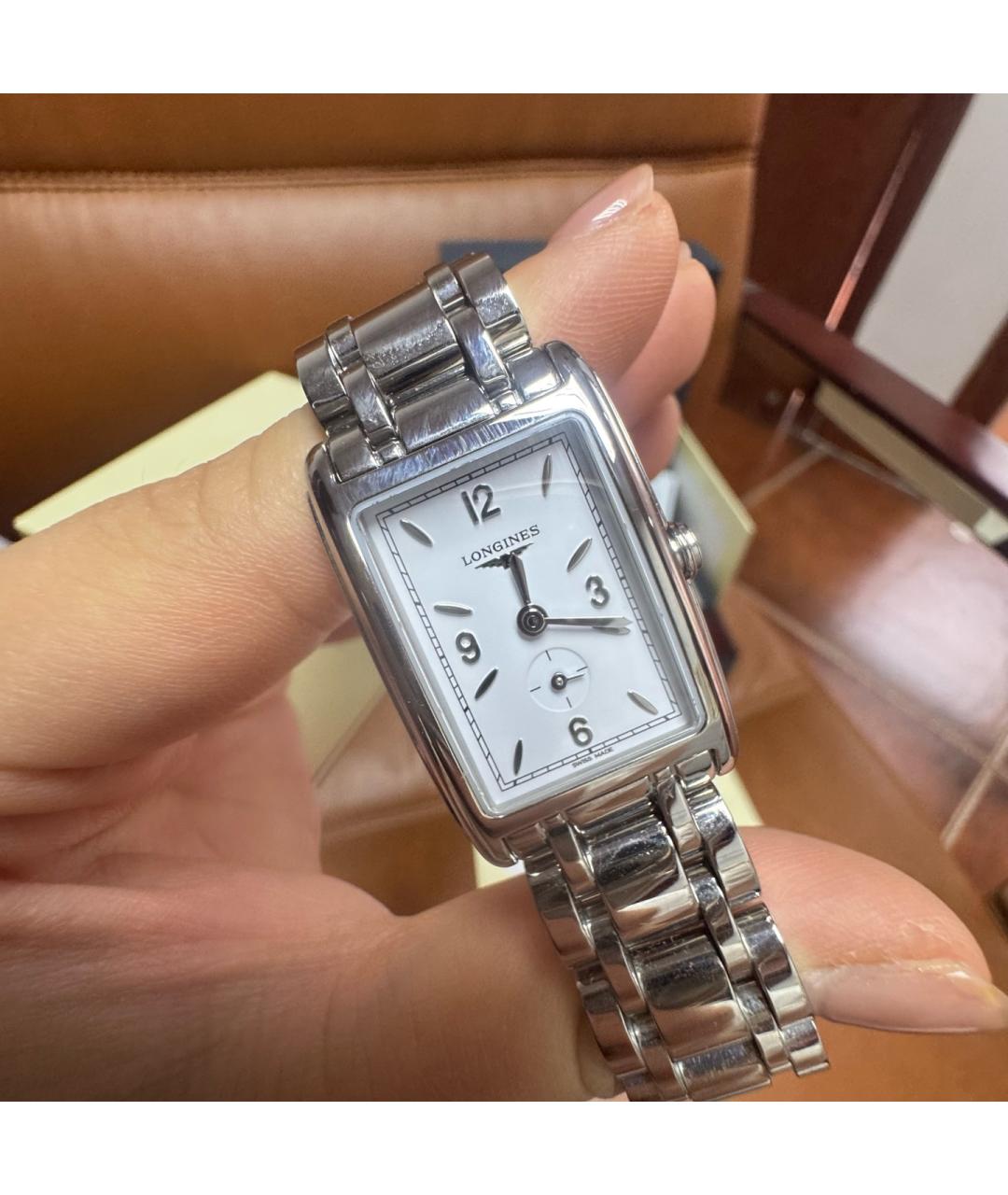 LONGINES Белые металлические часы, фото 9