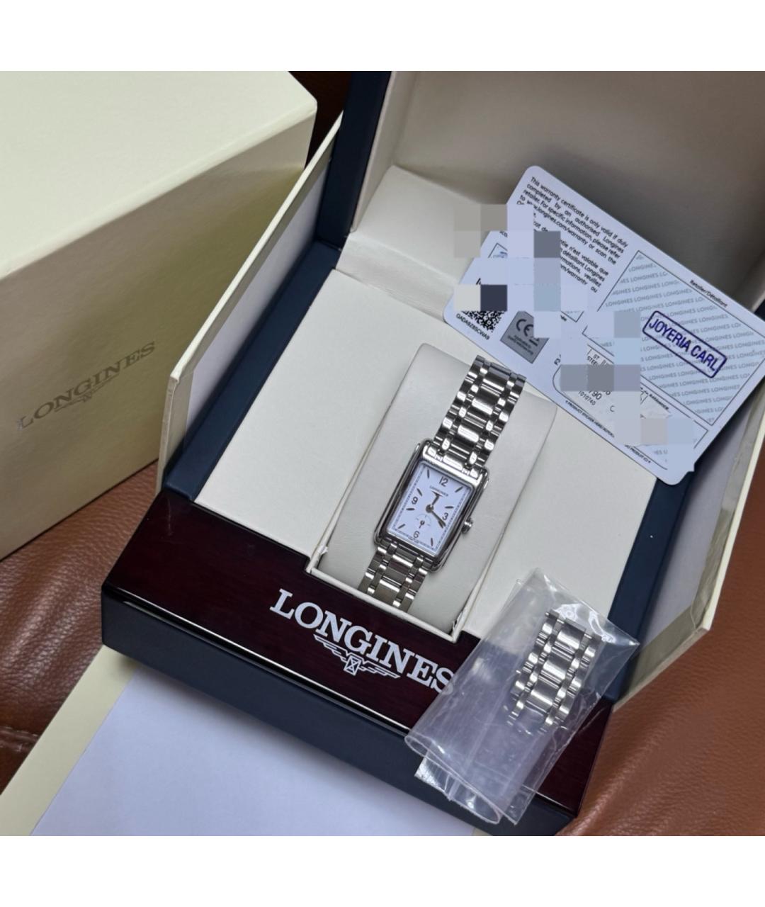 LONGINES Белые металлические часы, фото 3