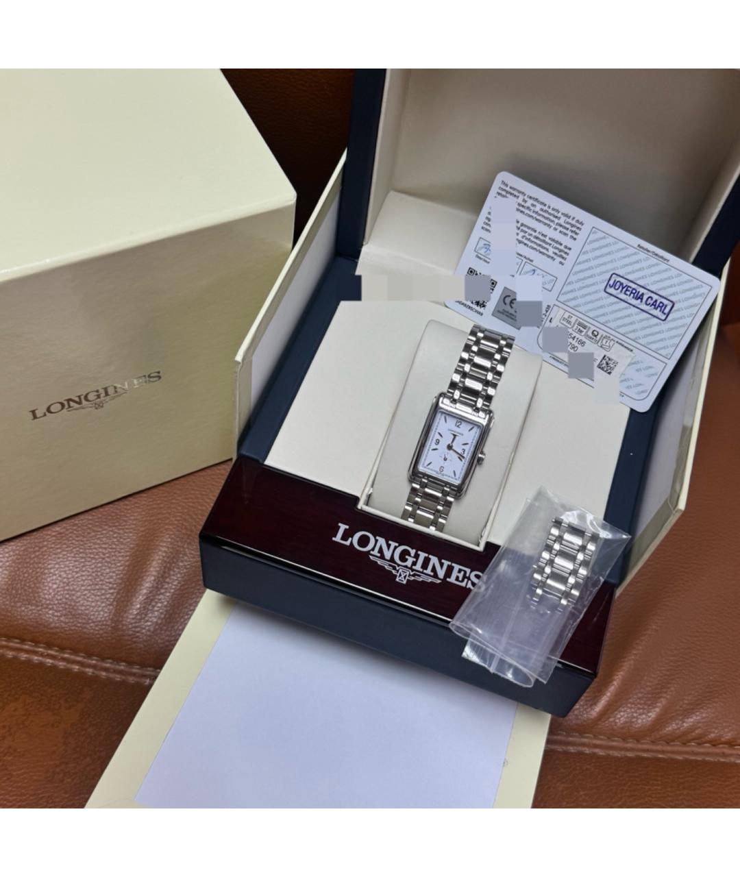 LONGINES Белые металлические часы, фото 2