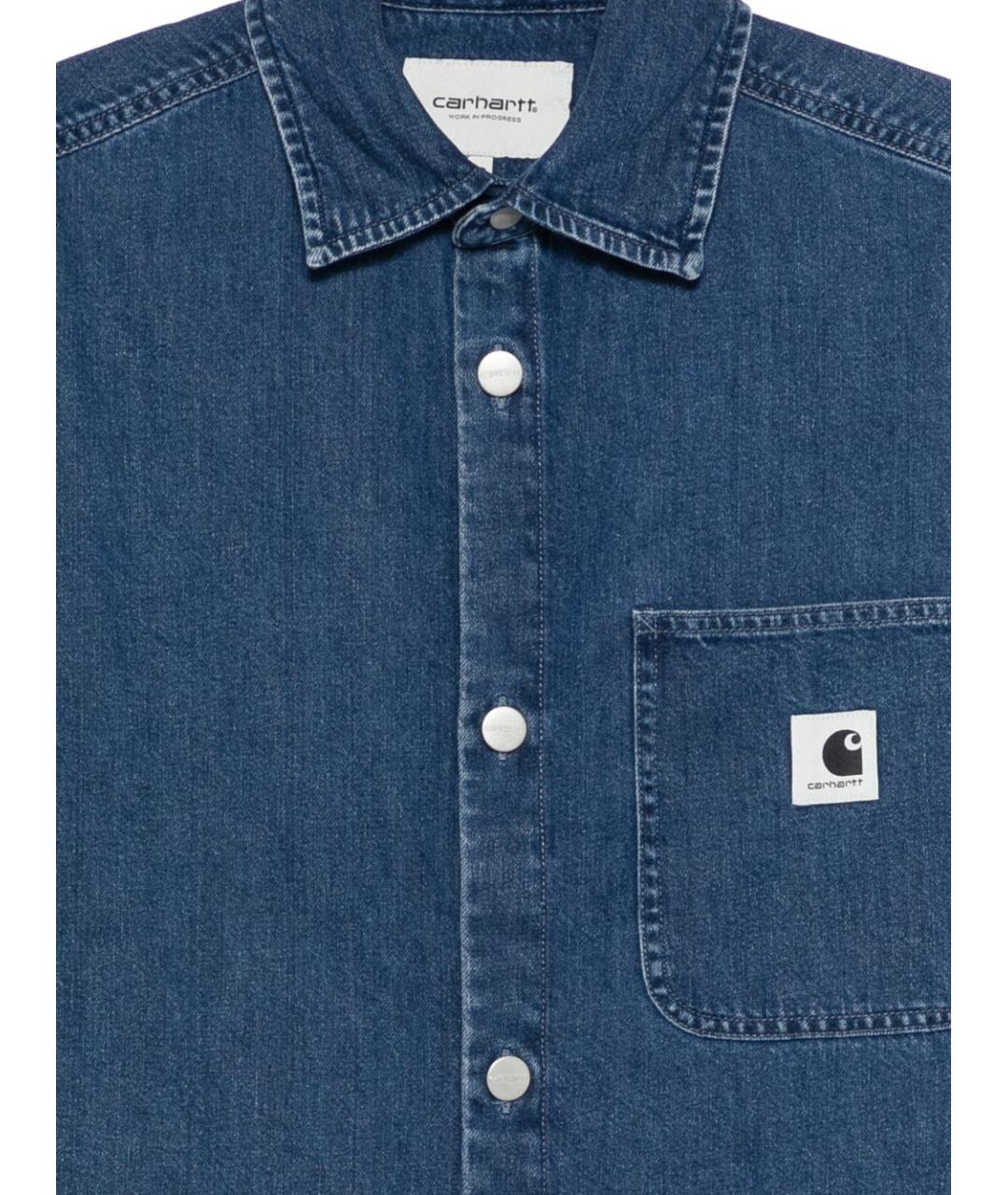 CARHARTT WIP Синяя хлопковая рубашка, фото 3