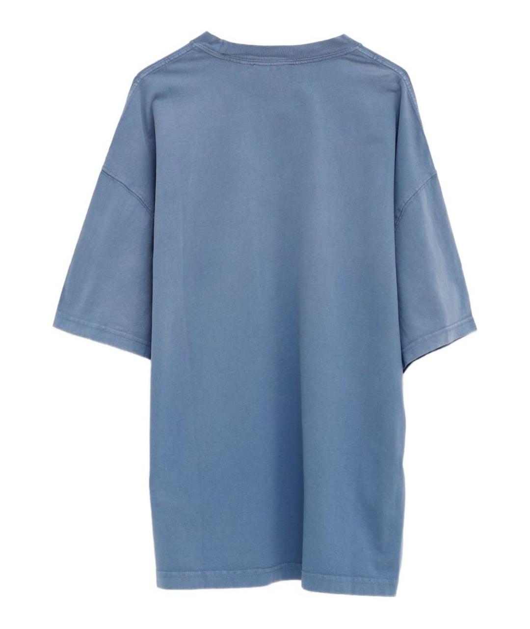 CARHARTT WIP Голубая хлопковая футболка, фото 3