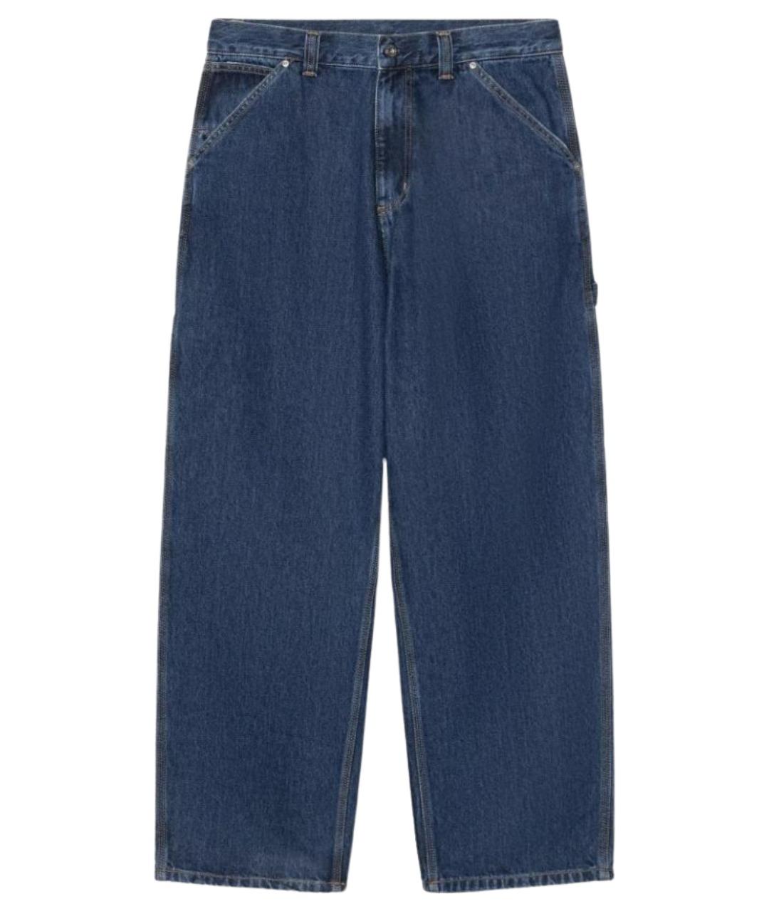 CARHARTT WIP Синие хлопковые прямые джинсы, фото 1
