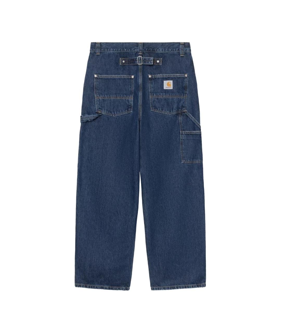 CARHARTT WIP Синие хлопковые прямые джинсы, фото 2