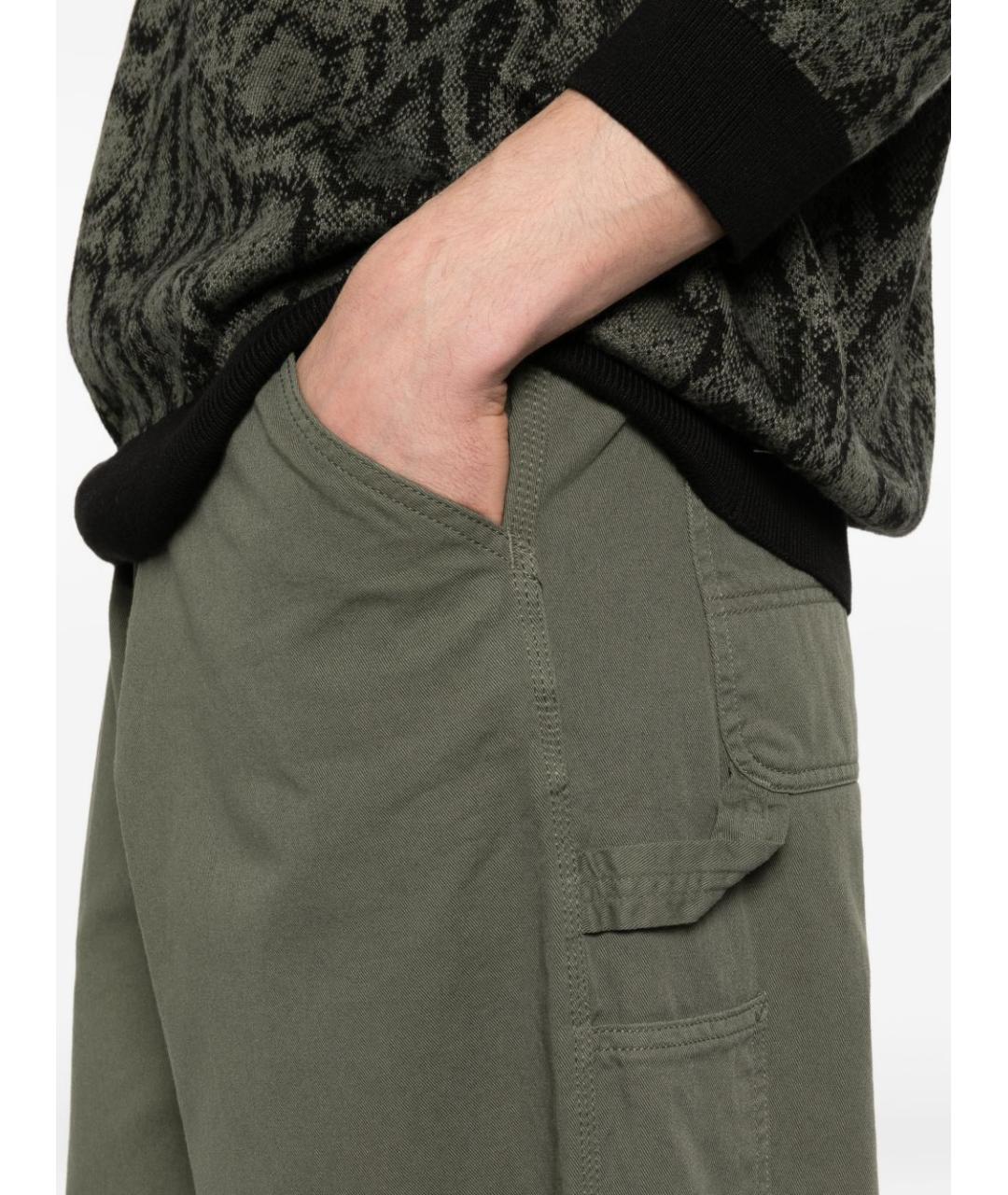 CARHARTT WIP Зеленые хлопковые повседневные брюки, фото 2