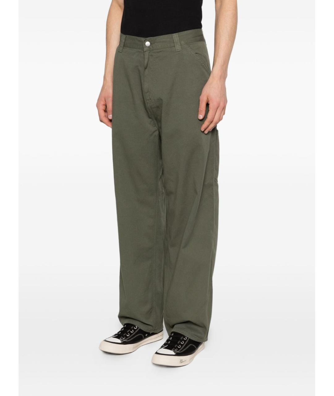 CARHARTT WIP Зеленые хлопковые повседневные брюки, фото 3