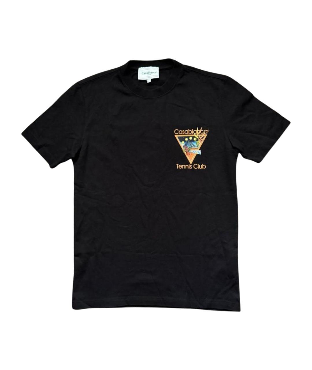 CASABLANCA Черная хлопковая футболка, фото 1