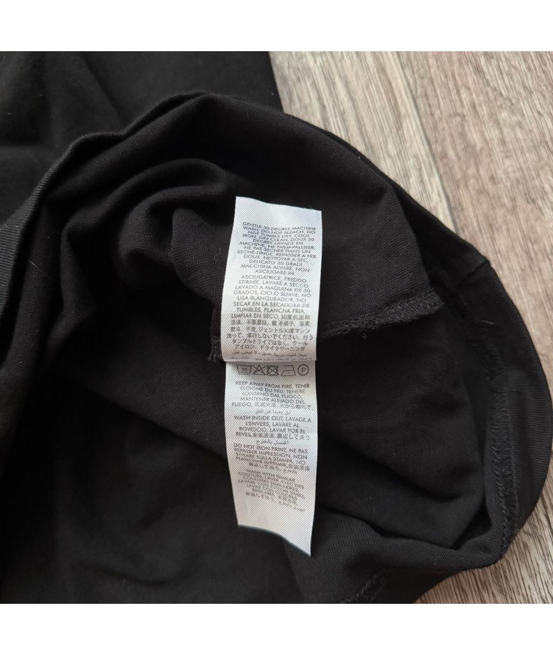 CASABLANCA Черная хлопковая футболка, фото 5