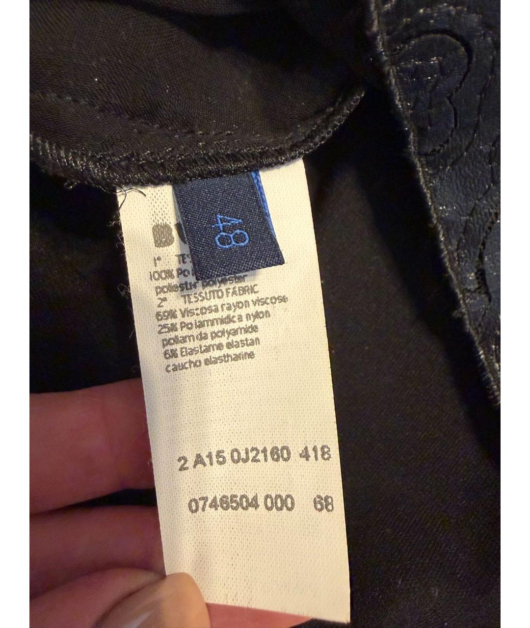 LES COPAINS Черная вискозная майка, фото 4