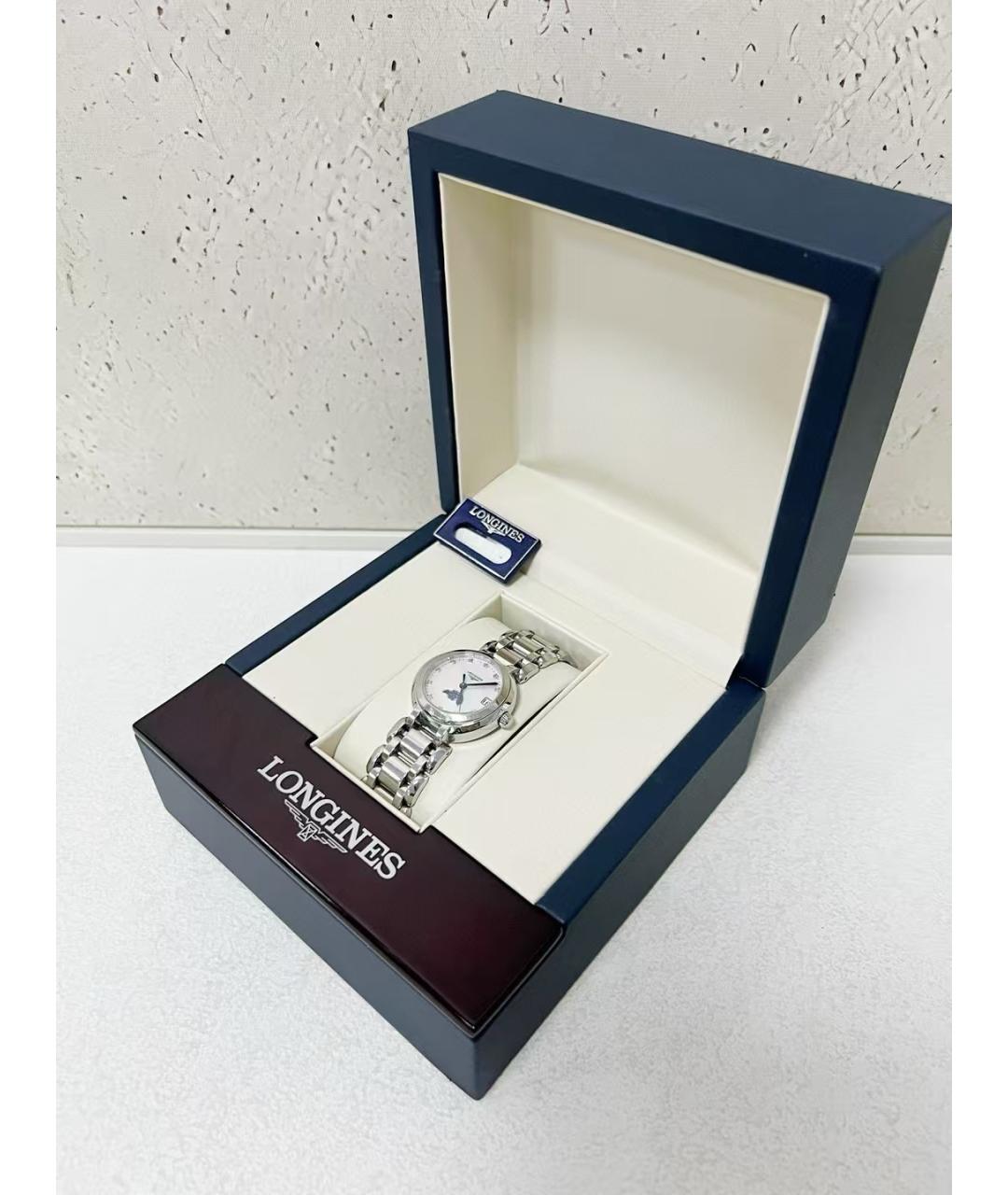 LONGINES Белые металлические часы, фото 4