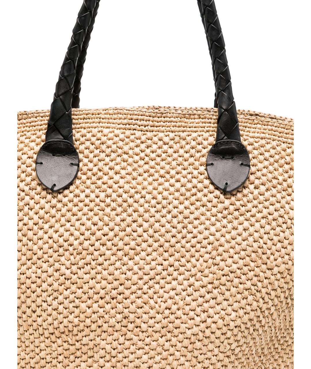 Dragon Diffusion Бежевая пелетеная пляжная сумка, фото 4