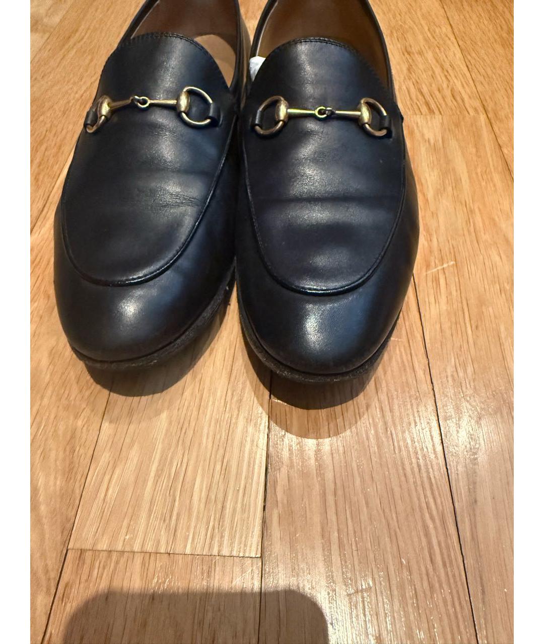 GUCCI Черные кожаные лоферы, фото 3