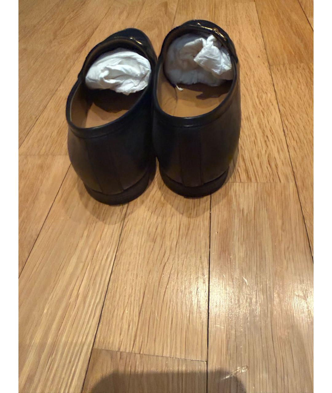 GUCCI Черные кожаные лоферы, фото 4