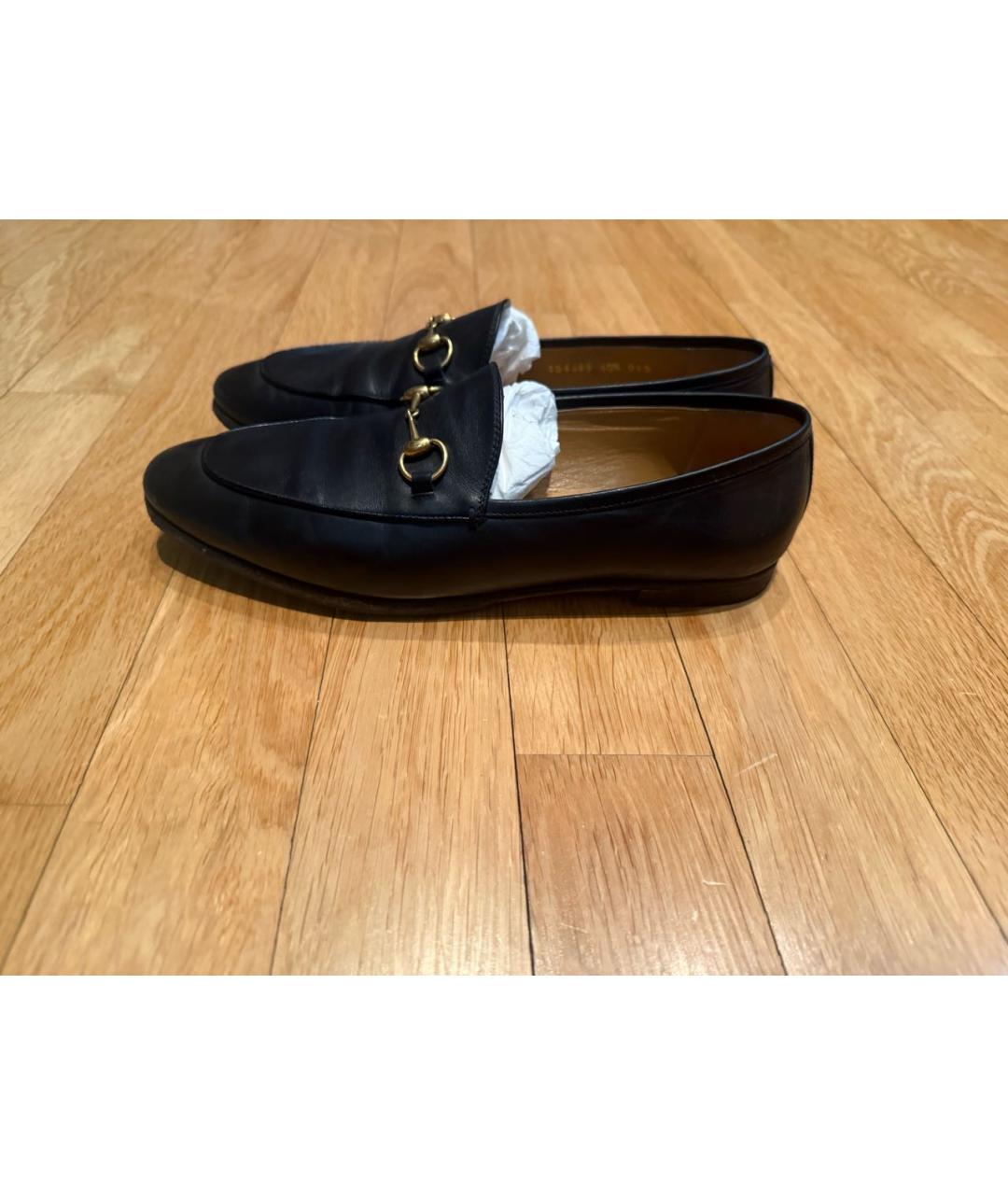 GUCCI Черные кожаные лоферы, фото 6