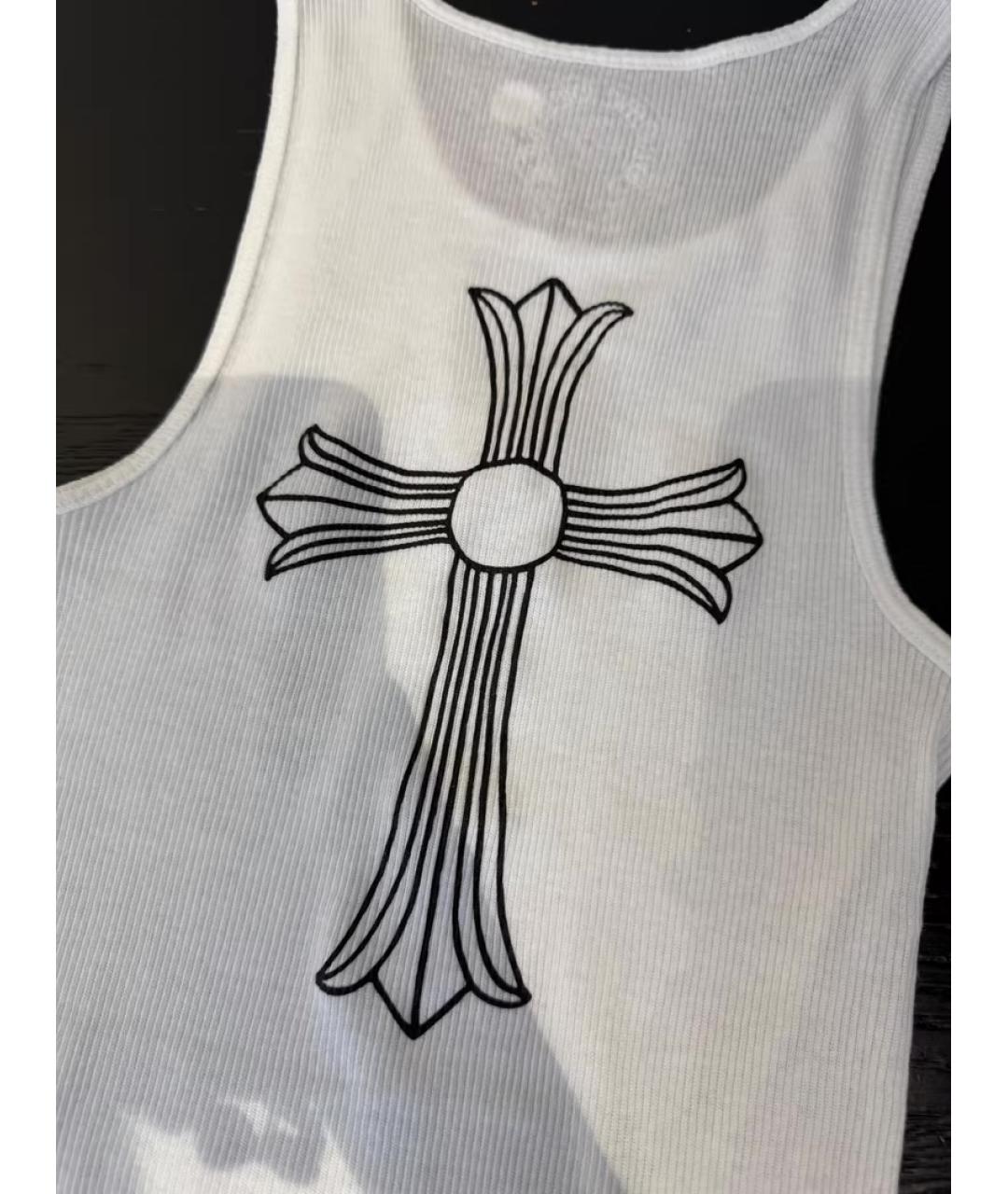 CHROME HEARTS Белая хлопковая майка, фото 3