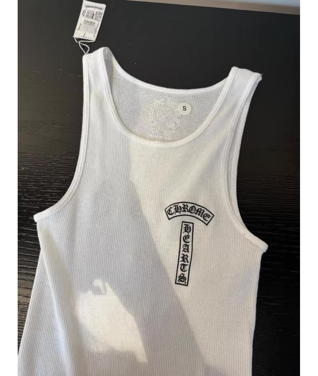 CHROME HEARTS Белая хлопковая майка, фото 4