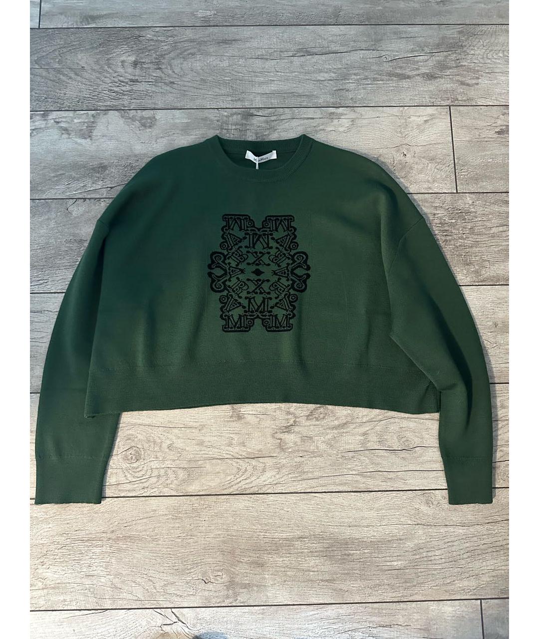 MAX MARA Зеленый шерстяной джемпер / свитер, фото 2