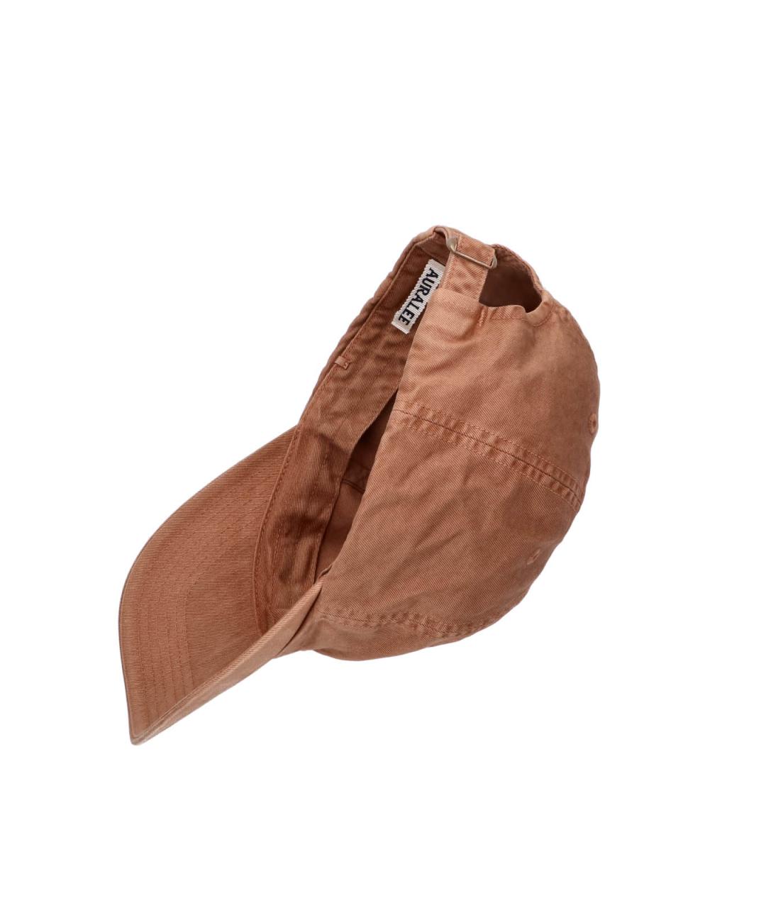 AURALEE Коричневая хлопковая кепка/бейсболка, фото 3