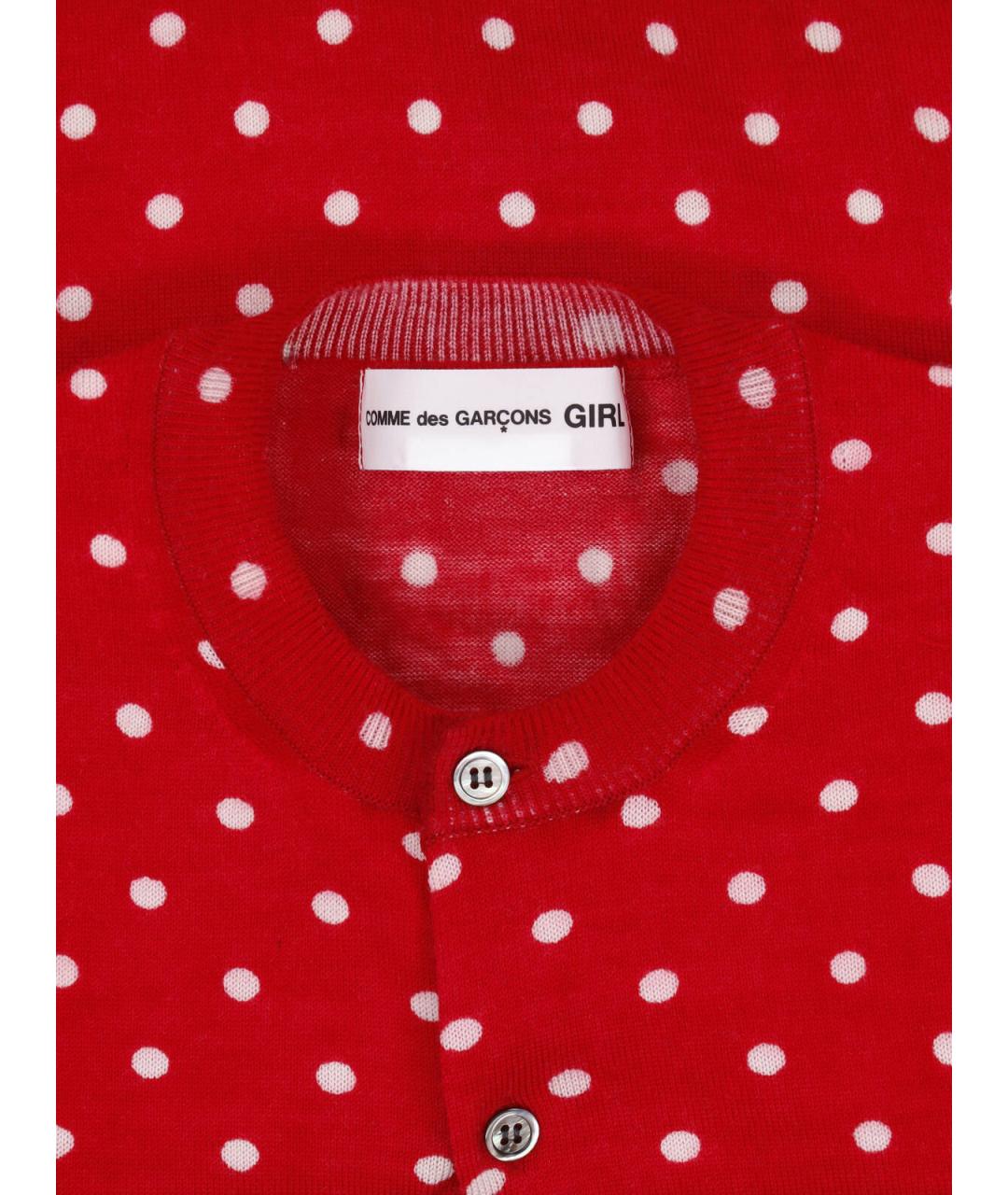 COMME DES GARÇONS Красный шерстяной кардиган, фото 3