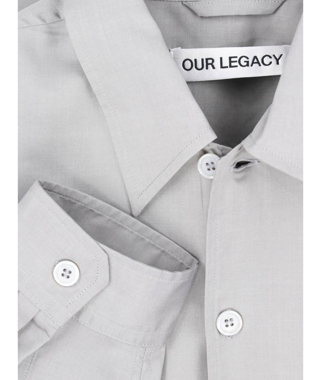 OUR LEGACY Серая кэжуал рубашка, фото 3